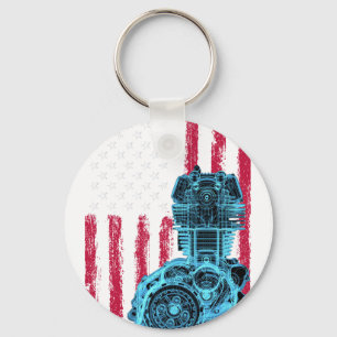 Chaveiro Músculo do Pistão da Bandeira Americana 9