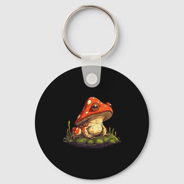 Chaveiro Mushroom Frog Toadstool Nature Aesthetic Cottageco (Frente)
