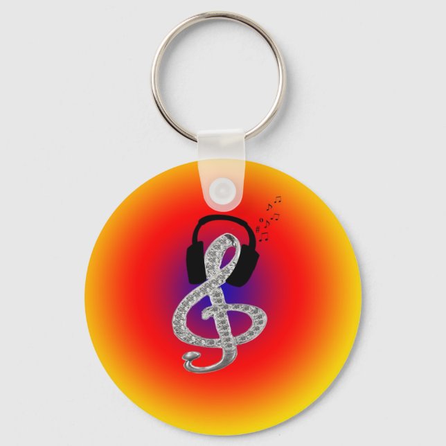 Chaveiro Music Gclf com fone de ouvido (Frente)