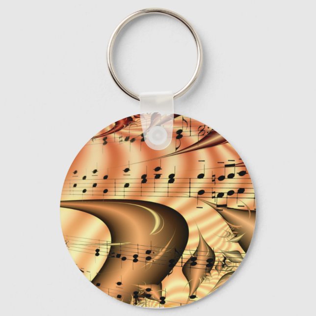 Chaveiro Music Keys Notes World Destiny Art Digital (Frente)