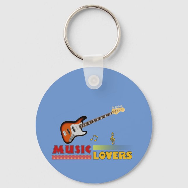 Chaveiro Music Lovers Word Design (Frente)