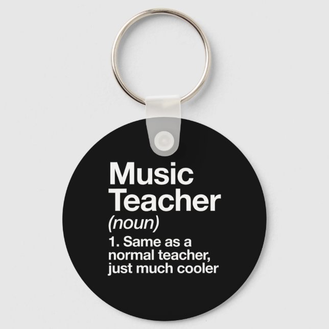 Chaveiro Music Teacher Definition Fun Ck To School First Da (Frente)
