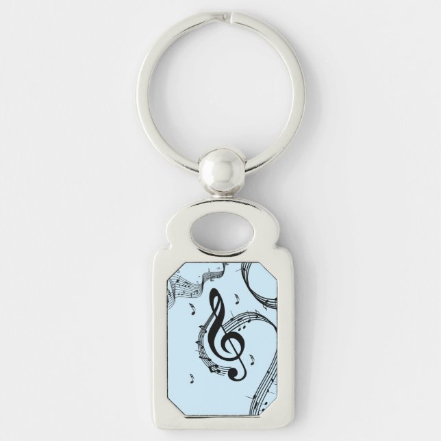 Chaveiro Música Clímax Clave de Sol Azul (Frente)