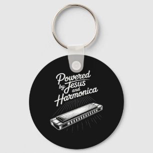 Chaveiro Música Cristã Tocada por Jesus e Harmônica