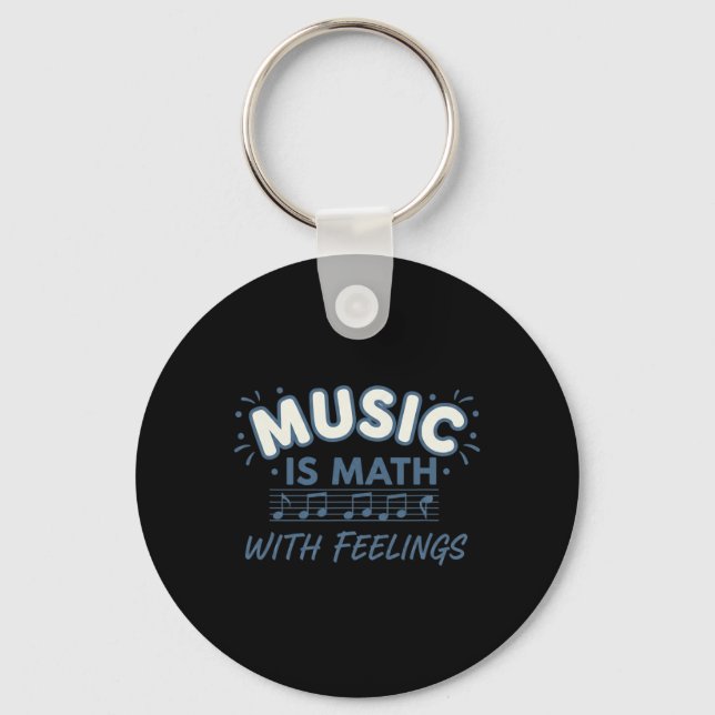 Chaveiro Música Matemática Com Sentimentos Citação de Profe (Frente)