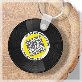 Chaveiro Música personalizável Código QR LP Vinil | CHAVEIR