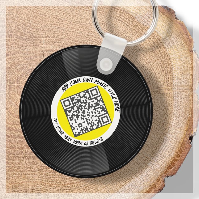 Chaveiro Música personalizável Código QR LP Vinil | CHAVEIR (Criador carregado)
