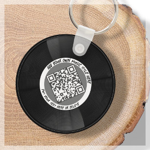 Chaveiro Música personalizável Código QR LP Vinil   CHAVEIR