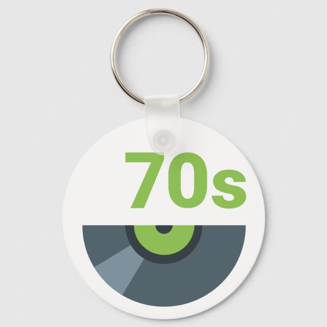 Chaveiro Música Rock Record dos anos 70 (Frente)