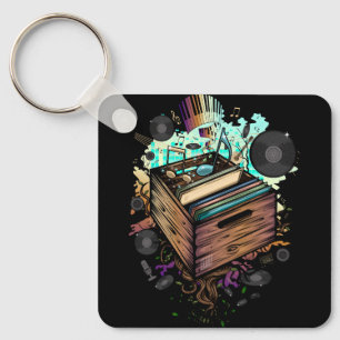 Chaveiro Música Vinyl Crate