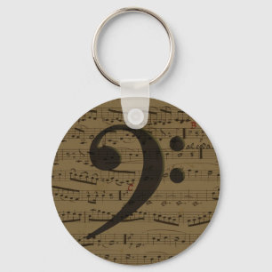 Chaveiro Musical Bass Clef sheet