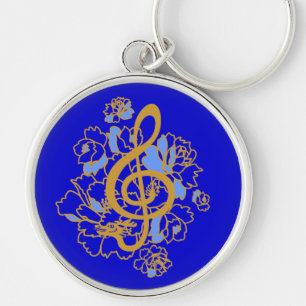 Chaveiro musical do costume das peônias do clef d