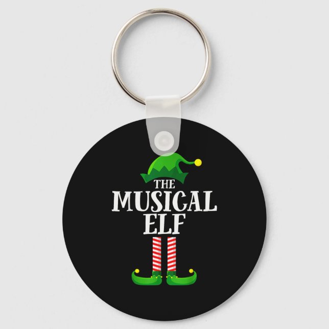 Chaveiro Musical Elf Matching Family Group Christmas Party  (Frente)