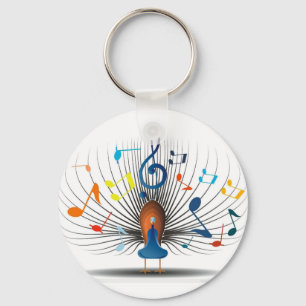 Chaveiro Musical Notes Peecock