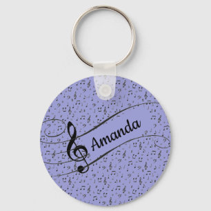 Chaveiro Musical Preto personalizado  