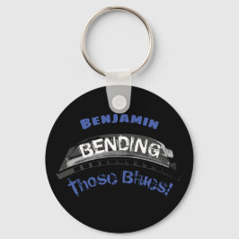 Chaveiro Músico de humor de flexão do jogador Blues harmôni