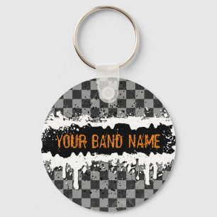 Chaveiro Musico de Música Merch Punk Rock da Banda de nome