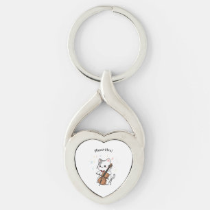 Chaveiro Músico de Violoncelo Fofo Gato