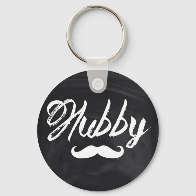 Chaveiro Mustache Groom Honeymoon hubby (Frente)