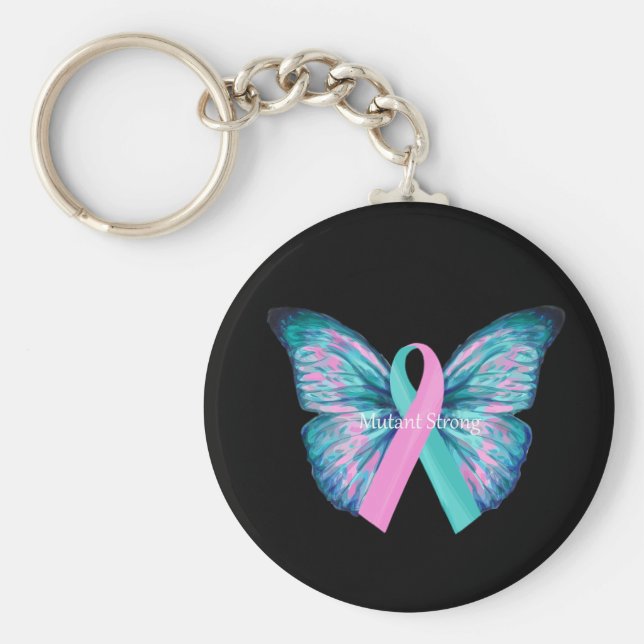 Chaveiro Mutação de borboleta grande forte (Frente)