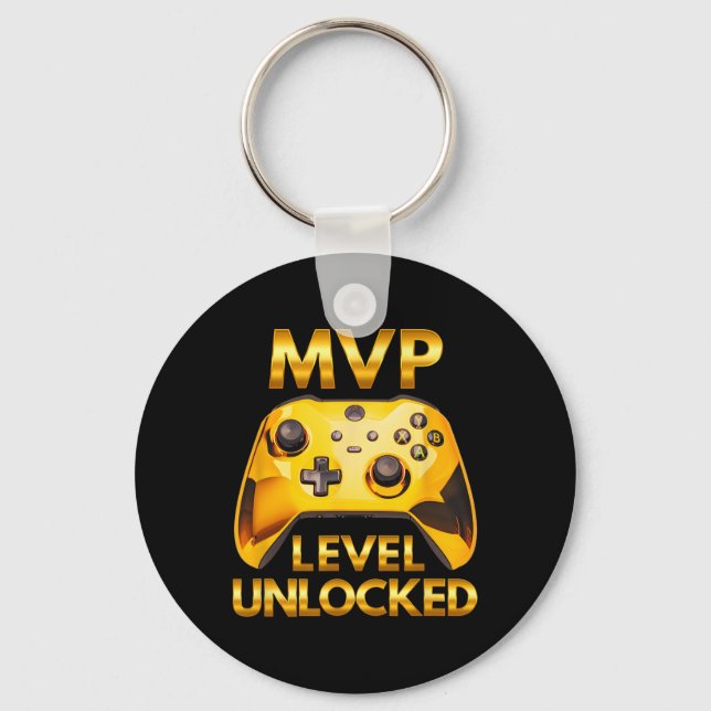 Chaveiro Mvp Level Unlocked Video Game Player Gold Gaming C (Frente)