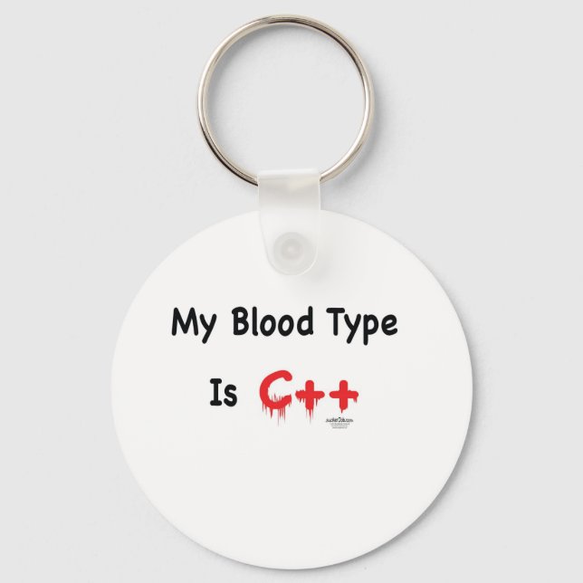 Chaveiro My blood type is c++ (Frente)