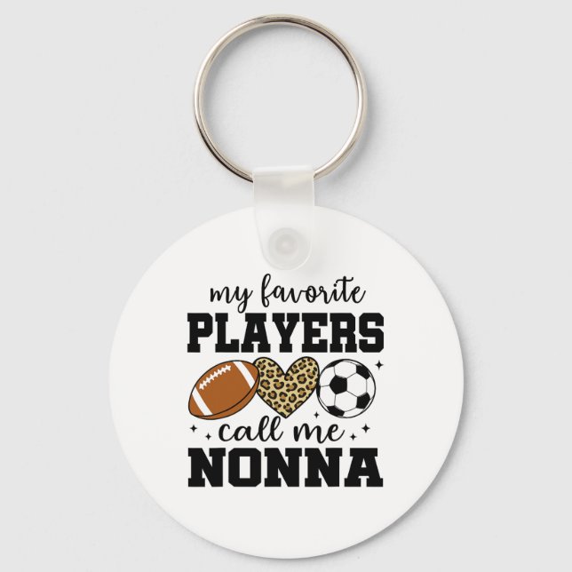 Chaveiro My Favorite Players Call Me Nonna Footll Soccer  (Frente)