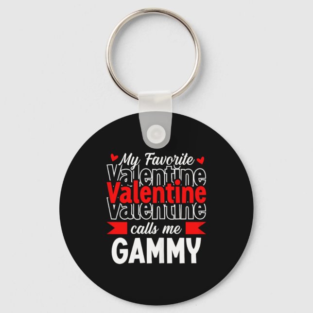 Chaveiro My Favorite Valentine Call Me Gammy Happy Valentin (Frente)