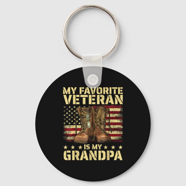 Chaveiro My Favorite Veteran Is My Grandpa Grandfather Vete (Frente)