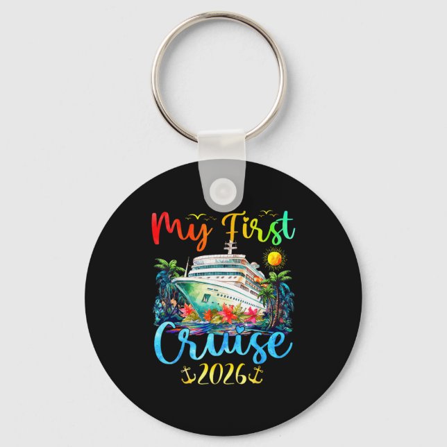 Chaveiro My First 2026 Cruise Trip Kids Vacation Matching F (Frente)