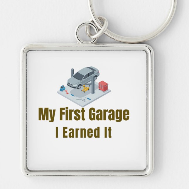 Chaveiro My First Garage Keychain – I Earned It – Proud Fir (Frente)