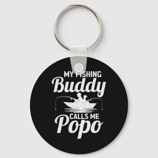 Chaveiro My Fishing Buddies Calls Me Popo Father's Day Fish (Frente)