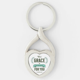 Chaveiro My Grace is Sufficient Scripture Teal