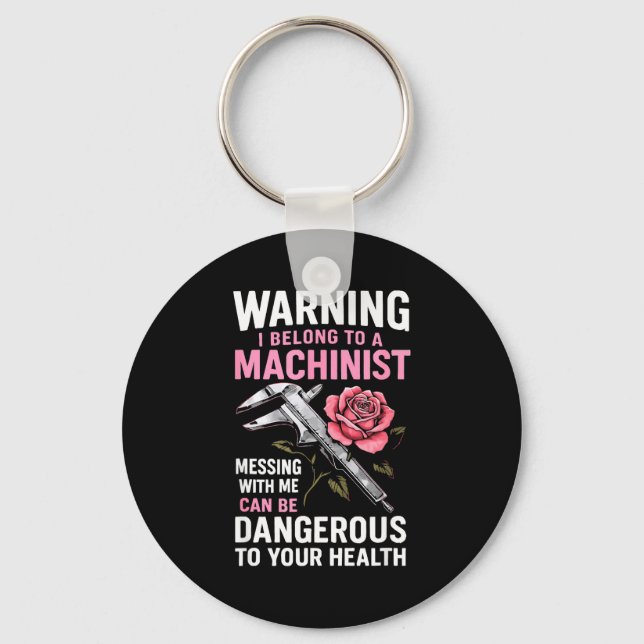 Chaveiro My Knight In Machinist Wife Girlfriend Funny Anniv (Frente)