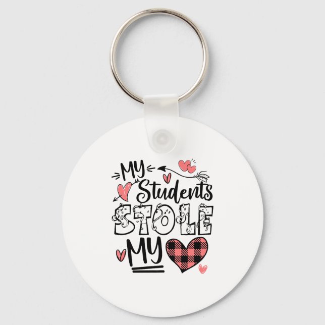 Chaveiro My Students Stole My Heart Teacher Valentines Day  (Frente)