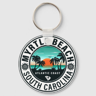 Chaveiro Myrtle Beach South Carolina Retro Sunset Souvenirs