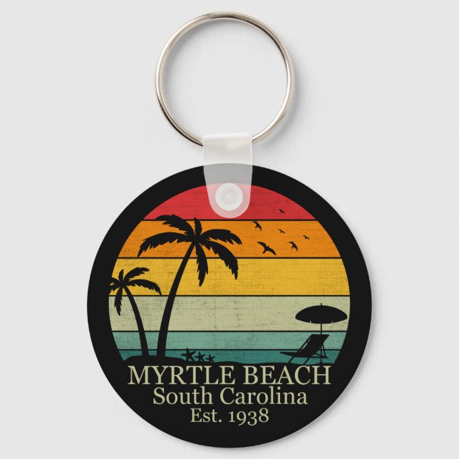 Chaveiro Myrtle Beach Vintage Carolina do Sul (Frente)