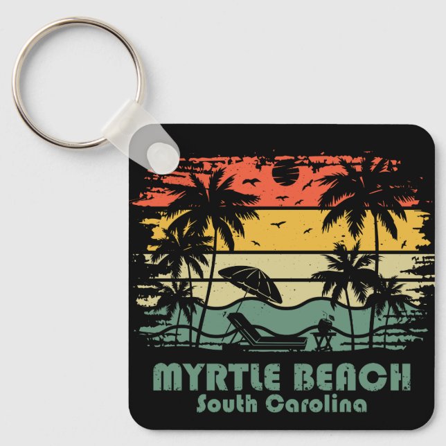 Chaveiro Myrtle Beach Vintage Carolina do Sul (Frente)