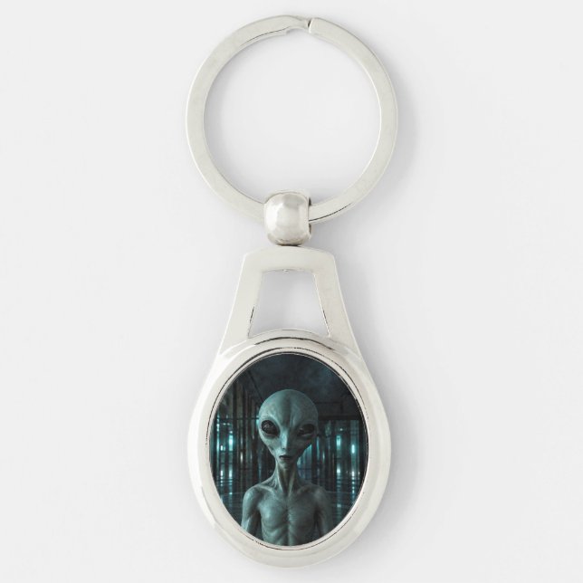 Chaveiro Mysterious Grey Alien (Frente)