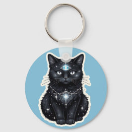 Chaveiro Mystic Galaxy Cat Keychain