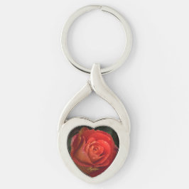 Chaveiro Mystique Dark Botanical Red Orange Rose Keyring
