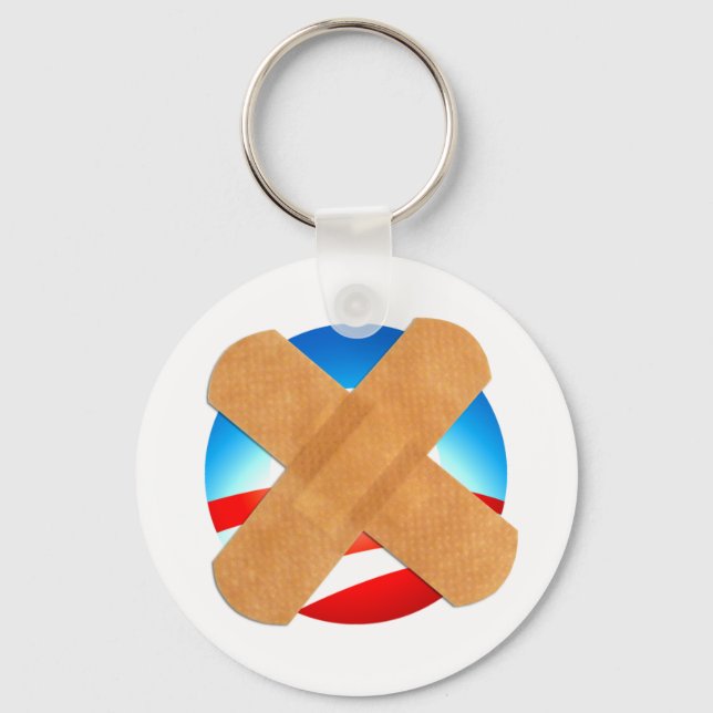 Chaveiro N.o do auxílio à banda a Obamascare (Frente)