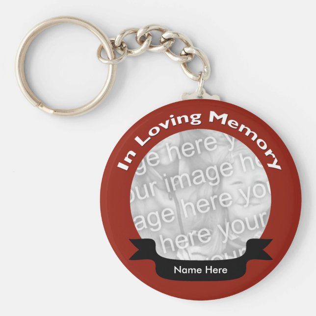 Chaveiro Na cadeia de teclas de memória de amor (Frente)