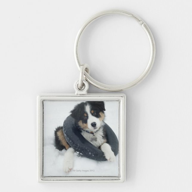 Chaveiro na câmara de ar na neve (Frente)