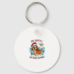 Chaveiro Na Lista de Natal do Papai Noel de Mau Comportamen