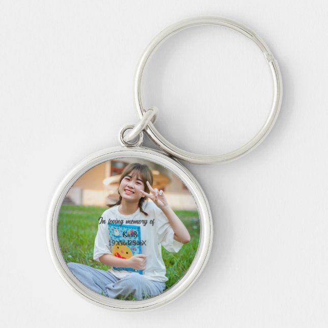 Chaveiro Na memória amorosa de adicionar nome memorial keep (Frente)