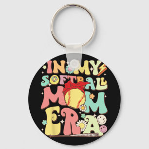 Chaveiro Na Minha Mãe de Softball Era Um Beisebol Engraçado