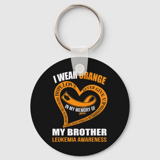 Chaveiro Na minha memória do meu irmão, LEUKEMIA, SENSIBILI (Frente)