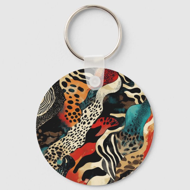 Chaveiro Na moda Animal Print Fusion Design (Frente)