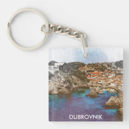 Chaveiro Na moda Dubrovnik Croácia Viagem Vista Costeira